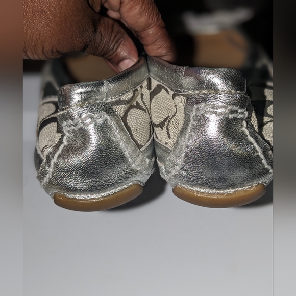 Coach Sarah Ballet Flats with a ribbon bow toe. - Picture 8 of 9